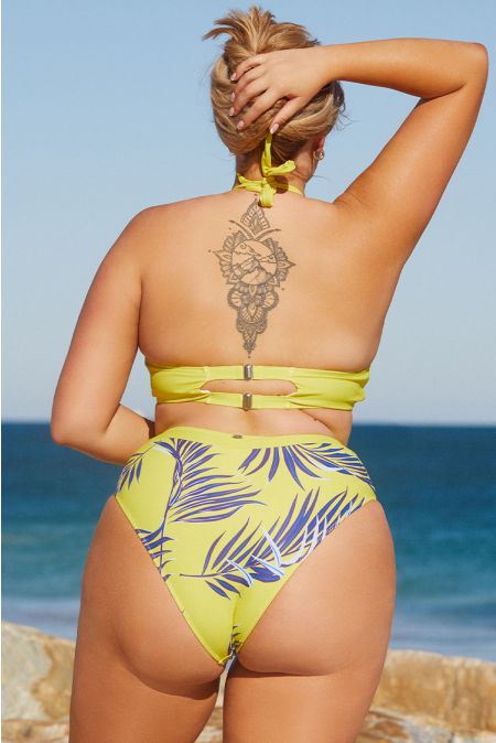 Kamoni Blatt Muster Große Größen Bikini